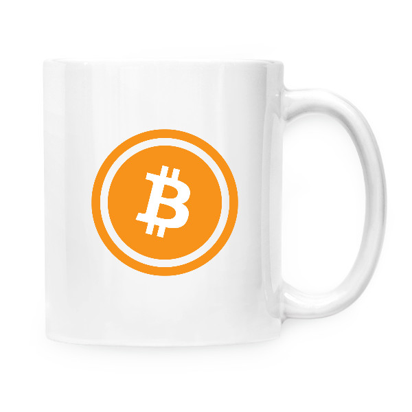 Hrnček malý biely s potlačou Bitcoin hrnček 