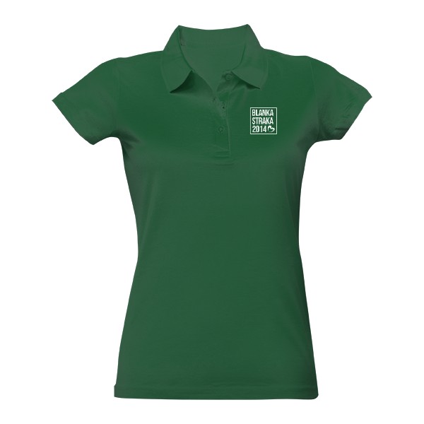 Dámská polokošile Single s potiskem Blanka Straka White Heart Green