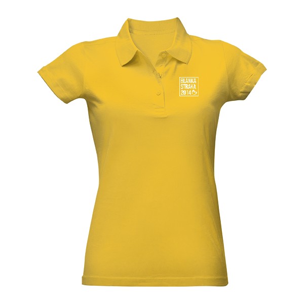 Dámská polokošile Single s potiskem Blanka Straka White Heart Yellow