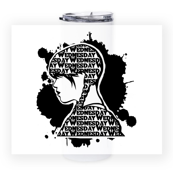 Celopotlač na svietiaci téglik Wednesday Addams