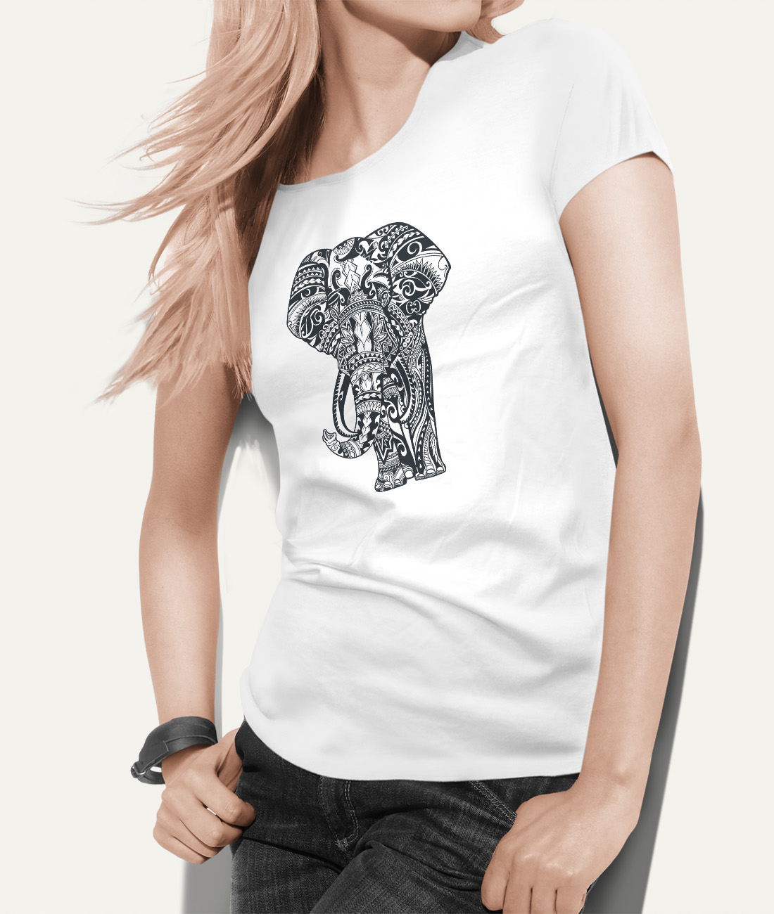 Tričko s potiskem Dámské triko se slonem