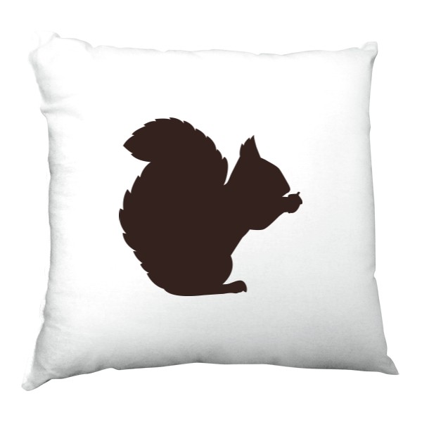 Decorative pillow with a squirrel