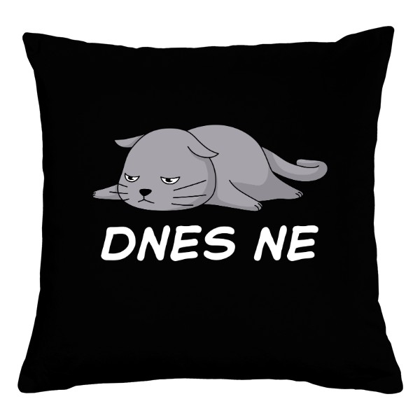 Polštář bavlněný  s potiskem Dnes ne Kočka