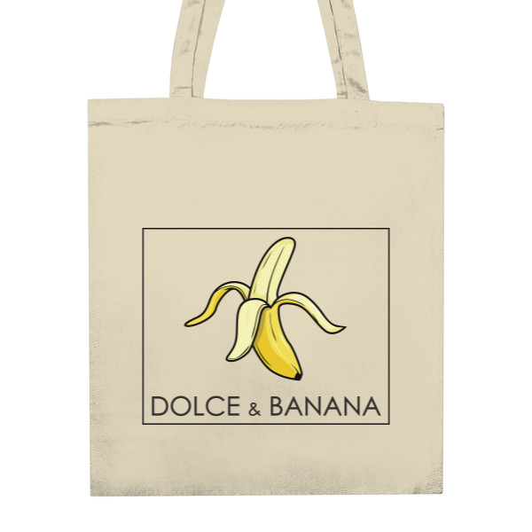 Taška z bio bavlny s potlačou Dolce and banana