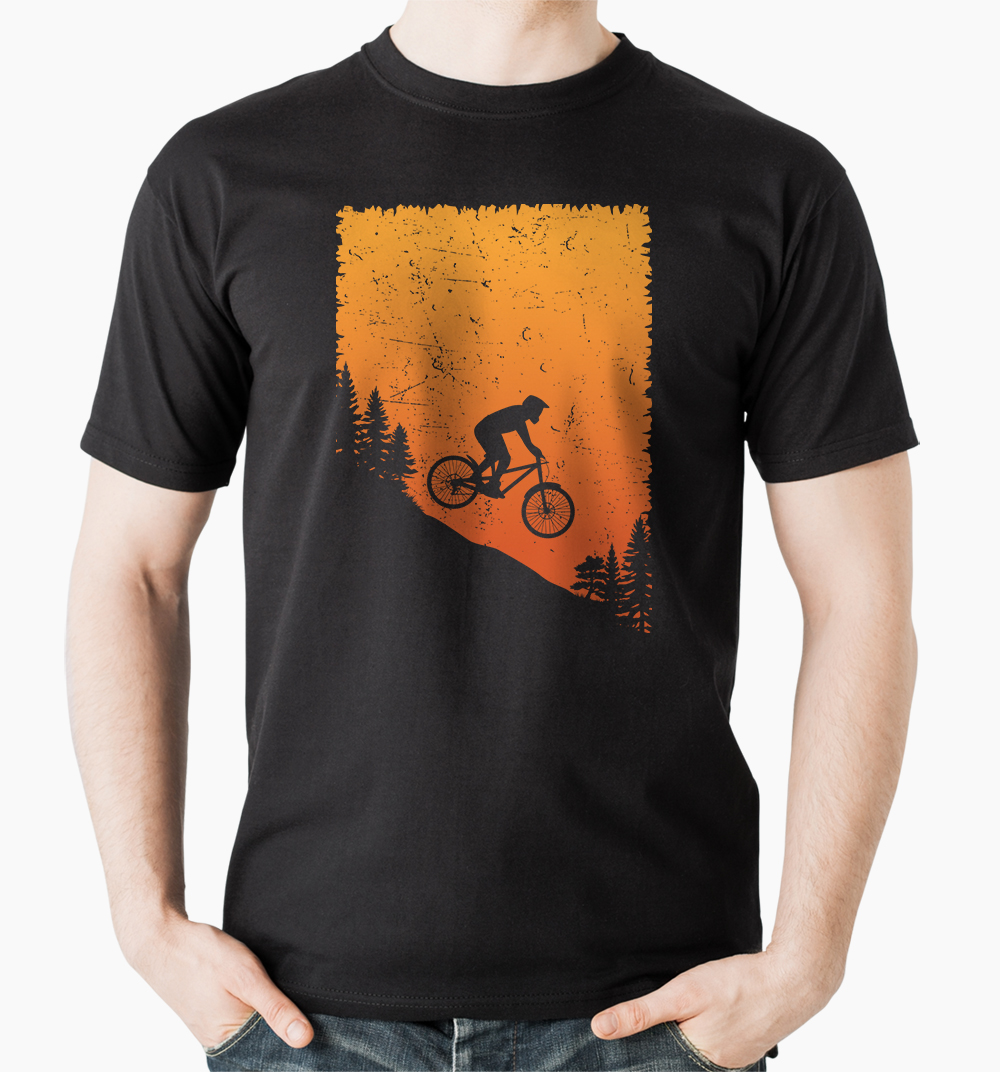 Downhill tričko s bicyklom