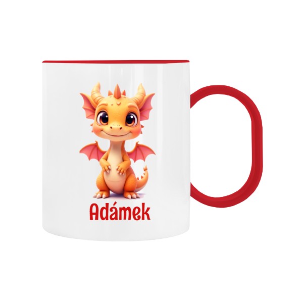 Dětský hrnek plastový  s potiskem Dráček se jménem