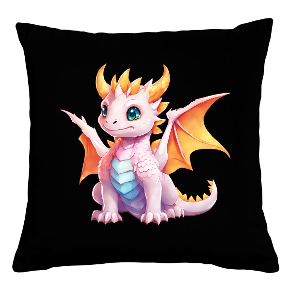 Vankúš bavlnený s potlačou Drak