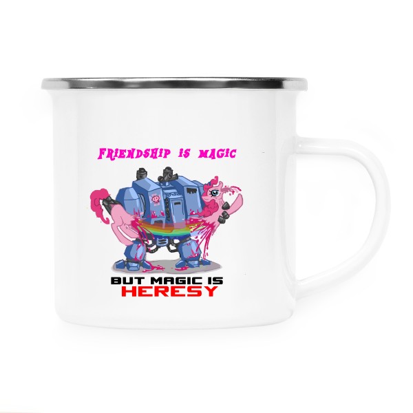 Plecháčik - nerezový lem s potlačou friendship is magic but magic is heresy