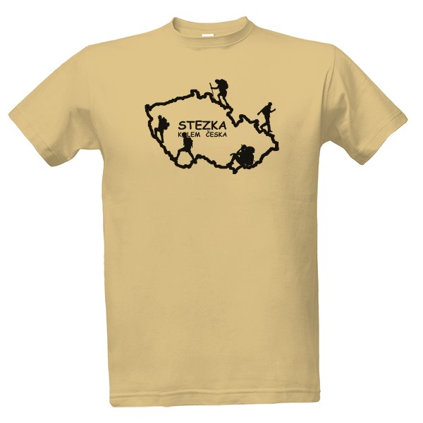 Hiking around Czechia men T-shirt
