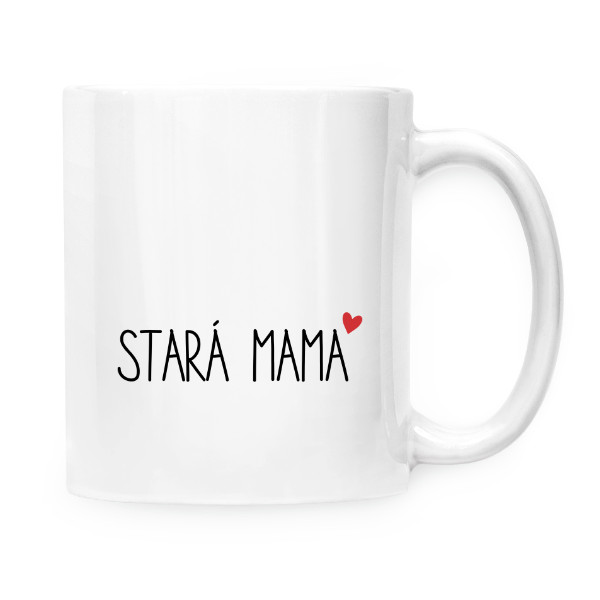 Hrnek malý bílý s potiskem Hrnček Stará Mama