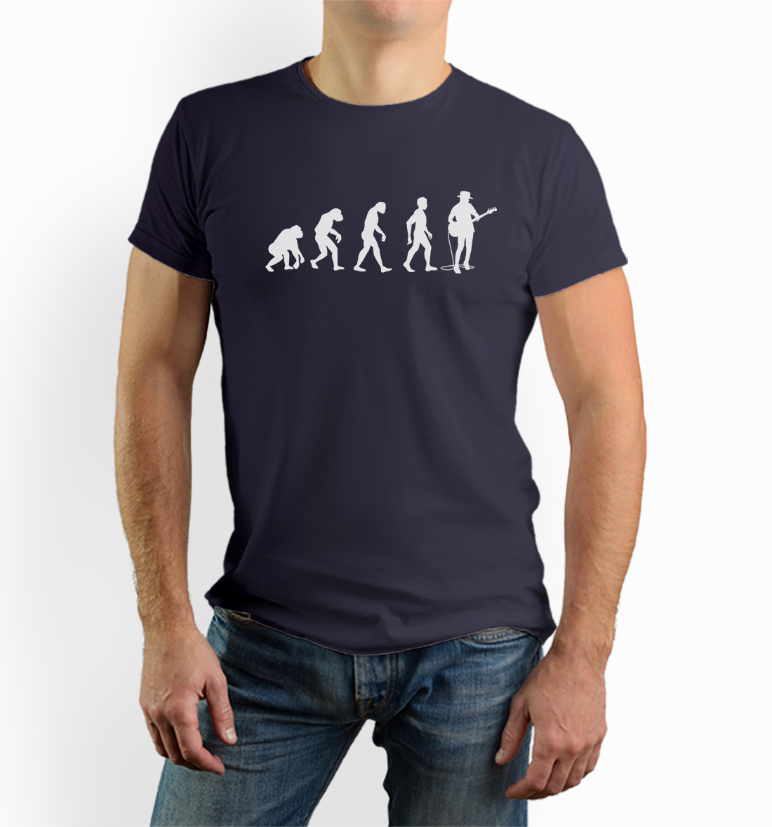 Musician t-shirt Guitarist Evolution