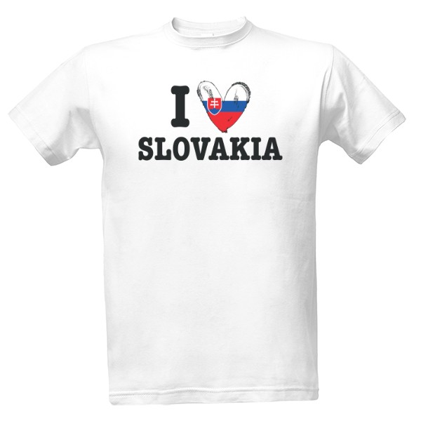Tričko s potlačou I love Slovakia