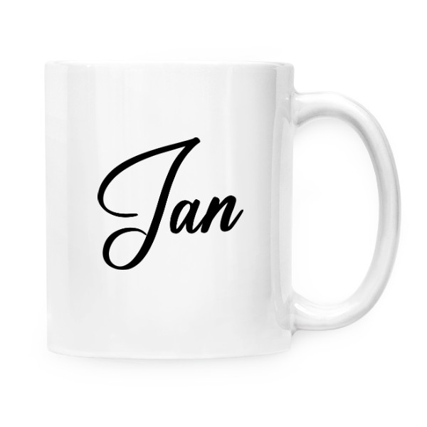 Hrnek malý bílý s potiskem Jméno Jan hrnek