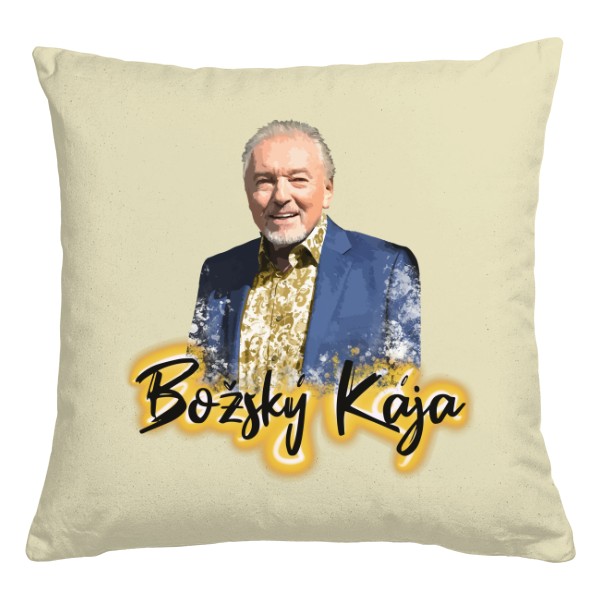 Vankúš bavlnený s potlačou Kája Gott Božský vankúš