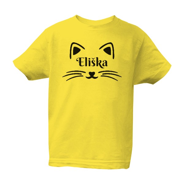 Kočička dětské tričko - Uprav jméno