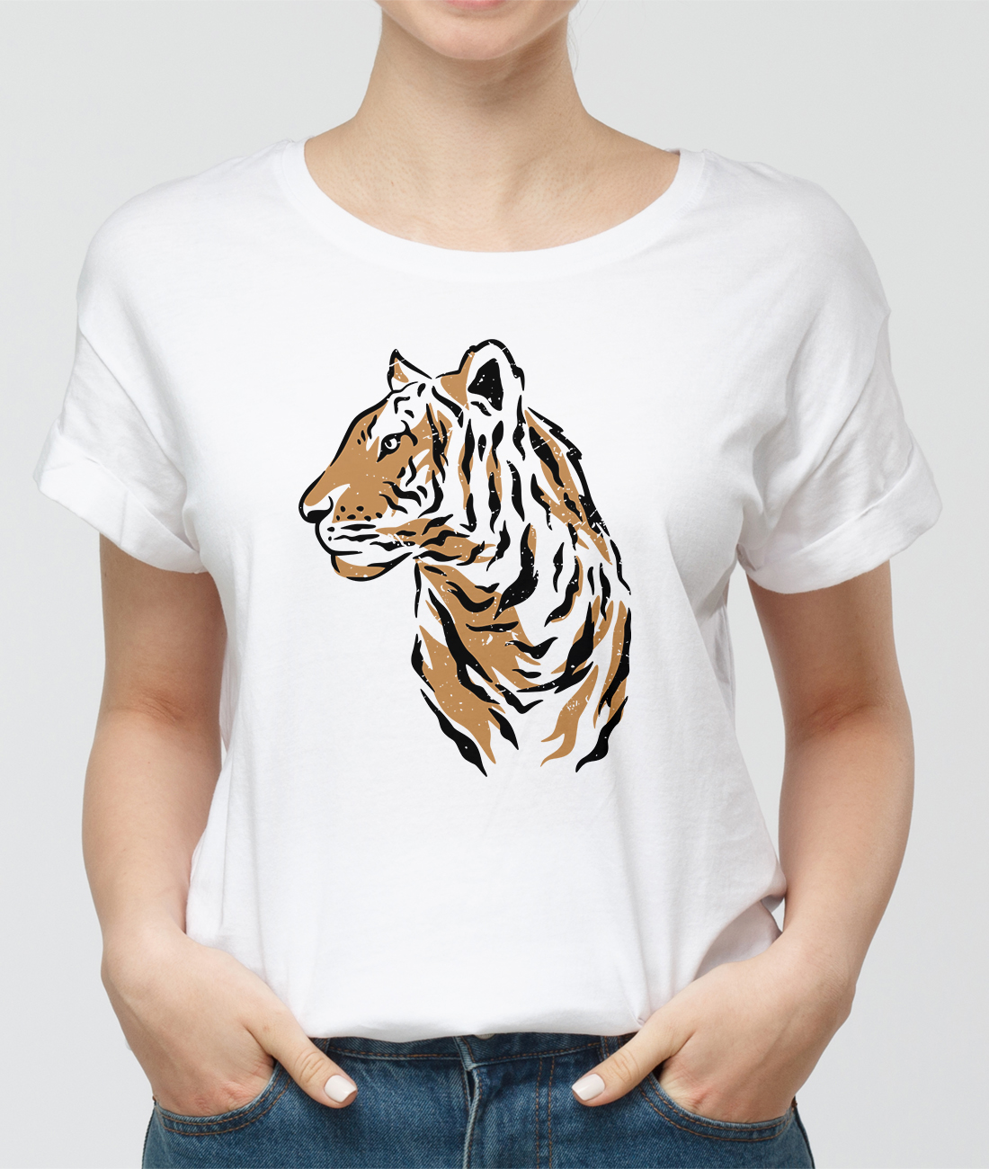 Tričko s potiskem Kreativní tričko s tygrem