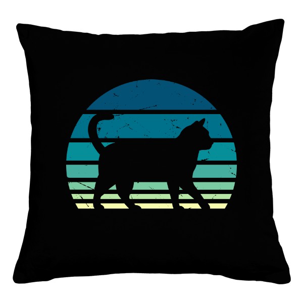 Vankúš bavlnený s potlačou Mačka