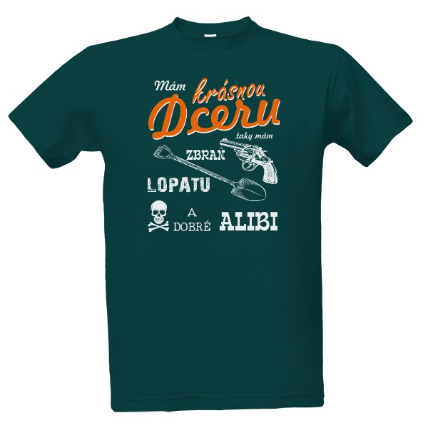 Tričko s potiskem Mam krásnou dceru