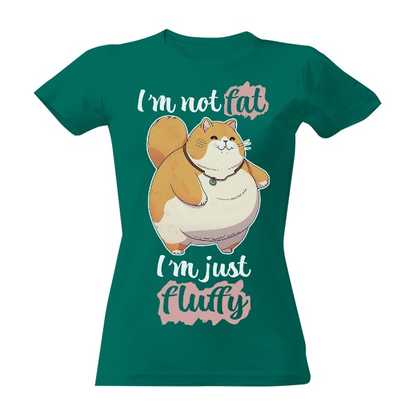 Tričko s potlačou Not fat, just fluffy