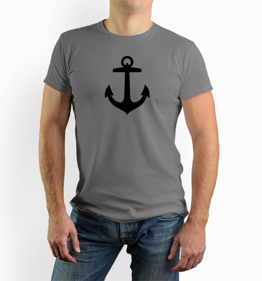 Men's anchor black t-shirt  T-shirt