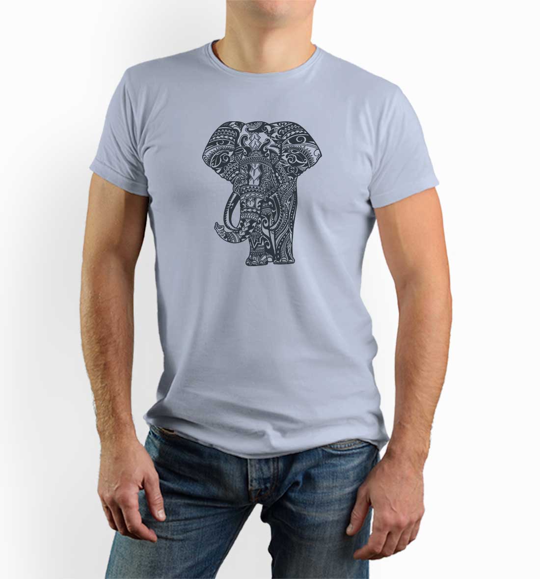 Pánske tričko so slonom