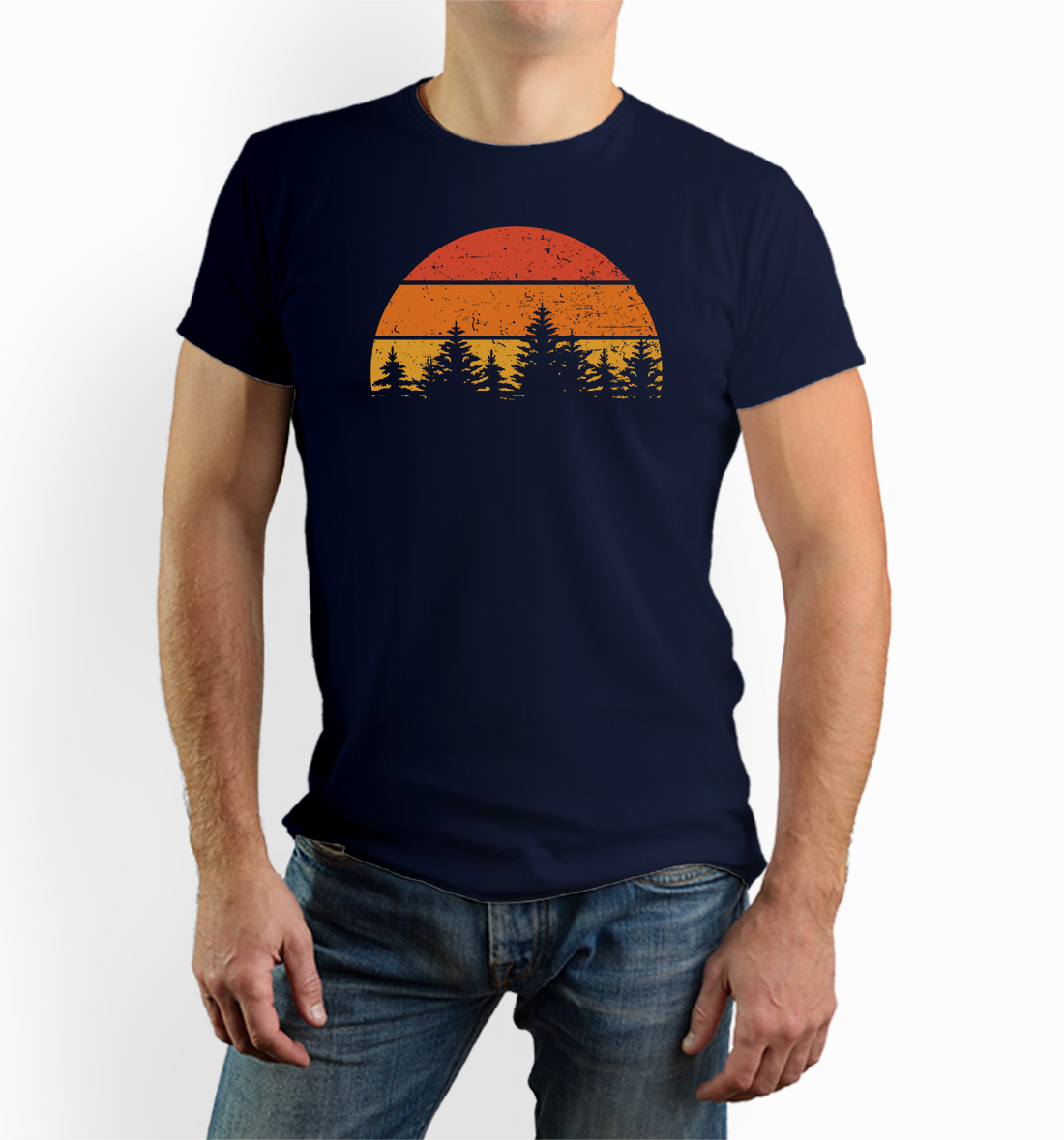 Tričko s potlačou Retro tričko les slnko