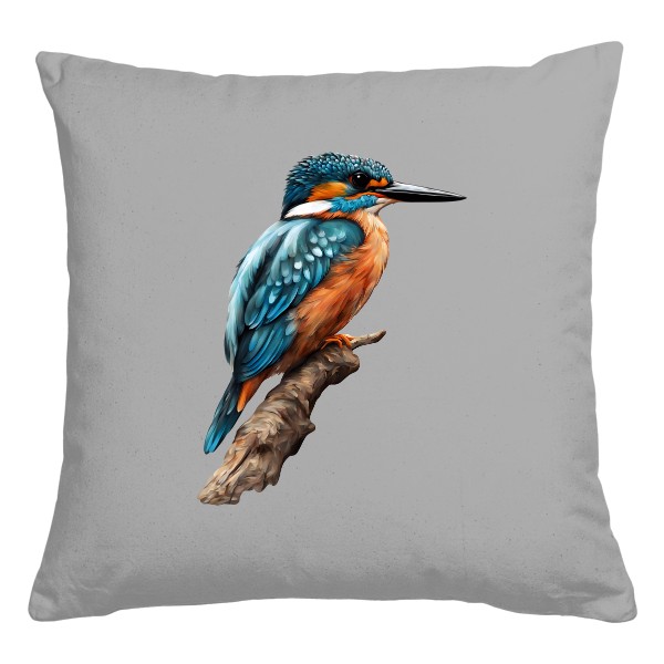 Vankúš bavlnený s potlačou Rybárik riečny