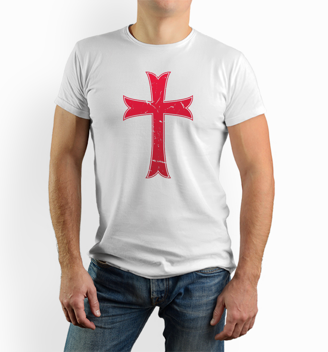 Rytiersky Templársky kríž tričko