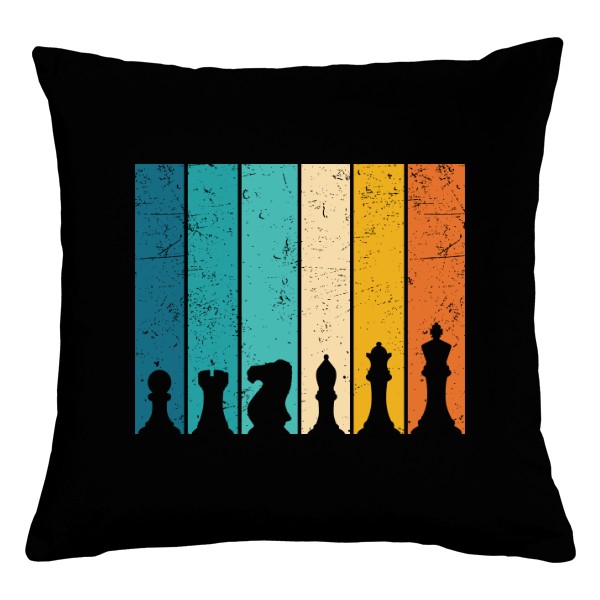 Polštář bavlněný  s potiskem šachy