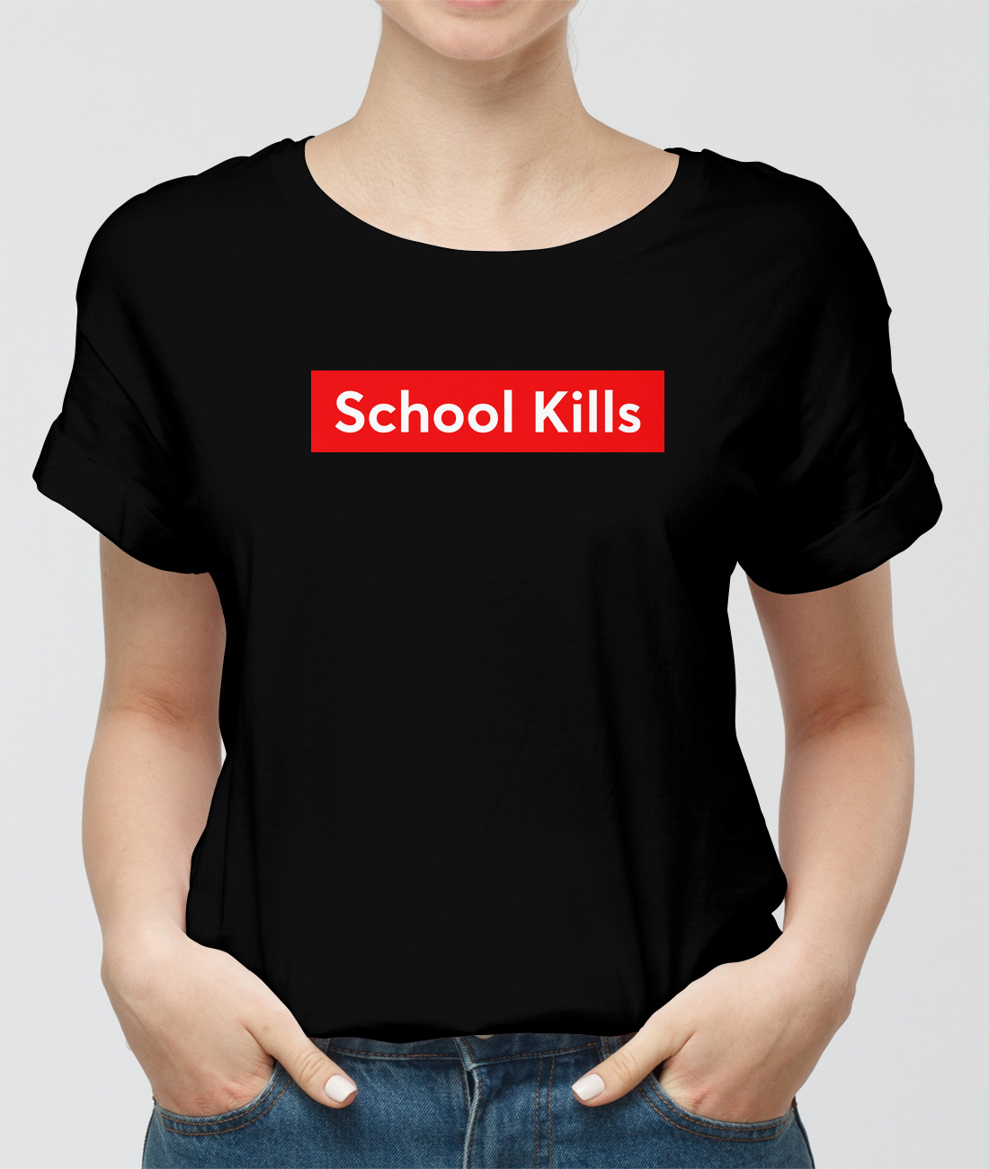 Tričko s potlačou School Kills tričko