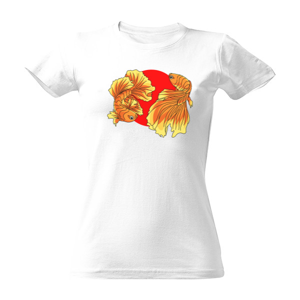 T-shirt with gold fish T-shirt