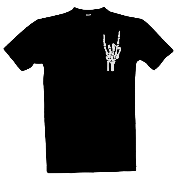 Tričko s potiskem Tričko rock symbol kostra ruce