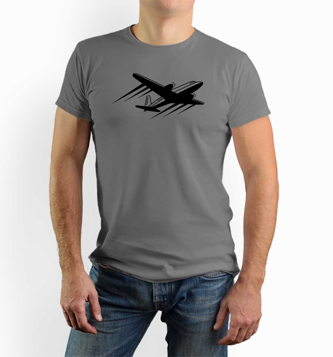 T-shirt with an airplane