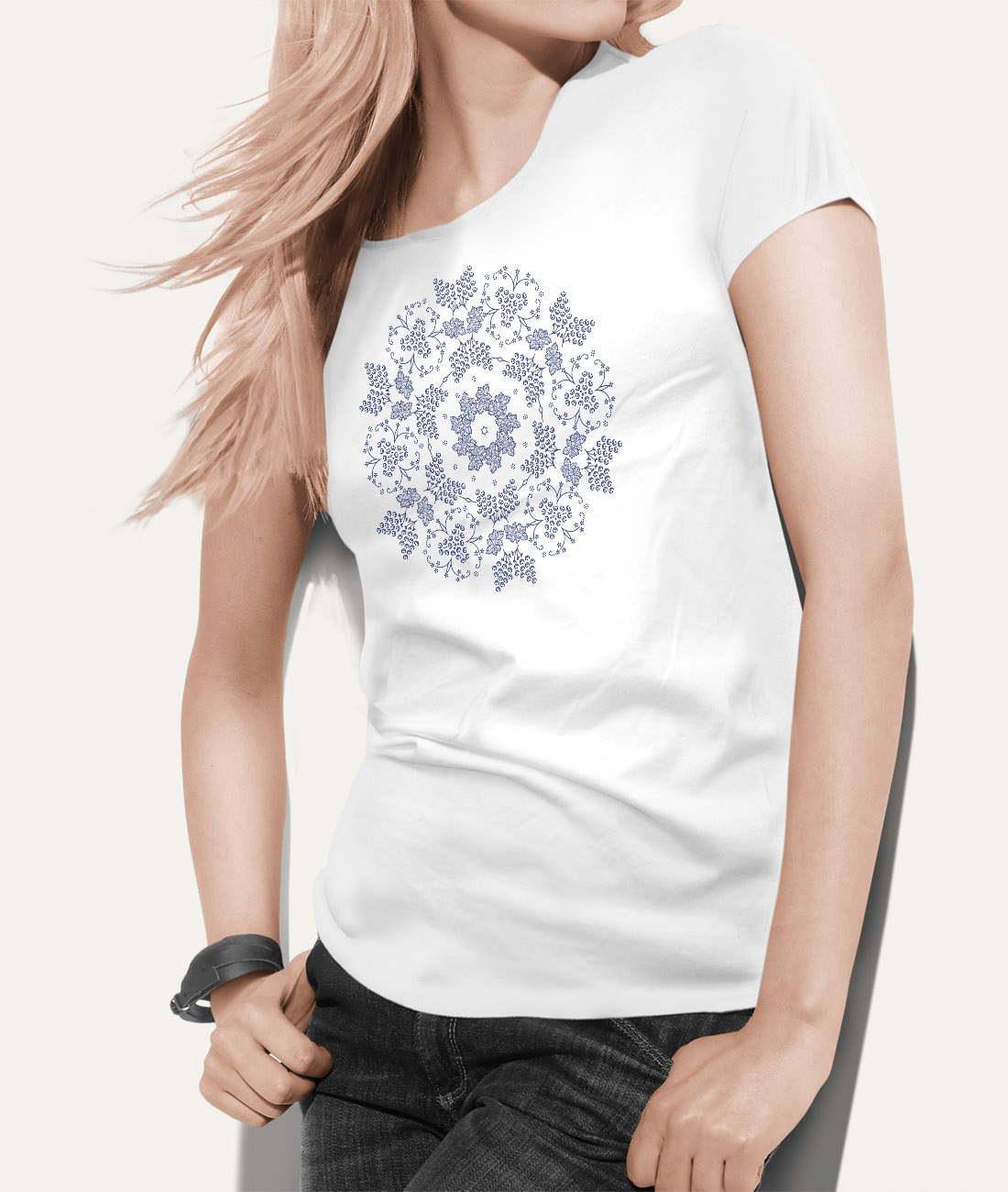 Tshirt bluish pattern