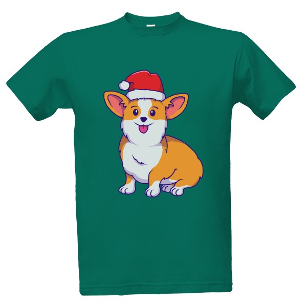Tričko s potlačou Vánoční corgi