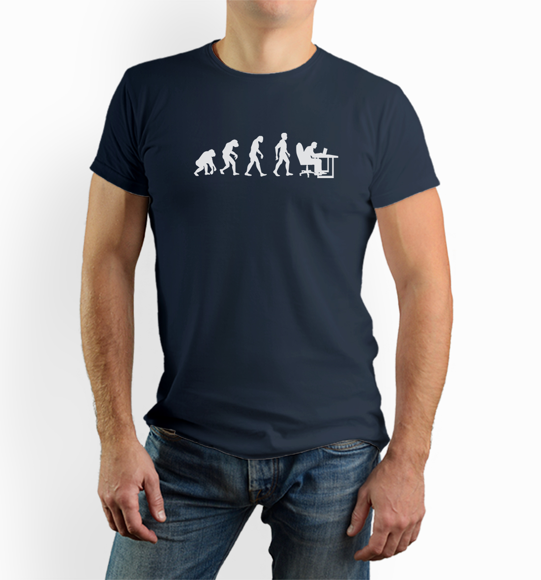 Vtipné tričko evolúcia hráča programátora úradníka