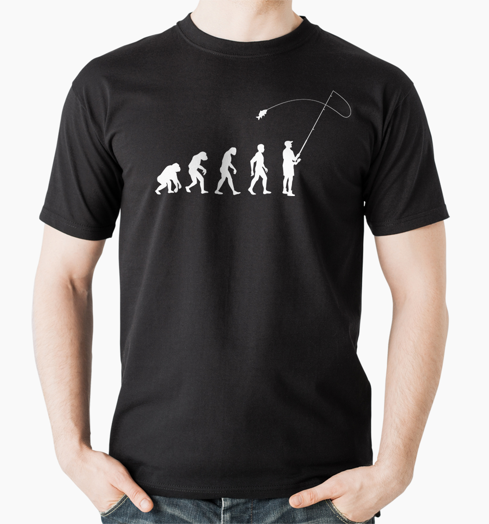 Funny tshirt for fishermen Evolution