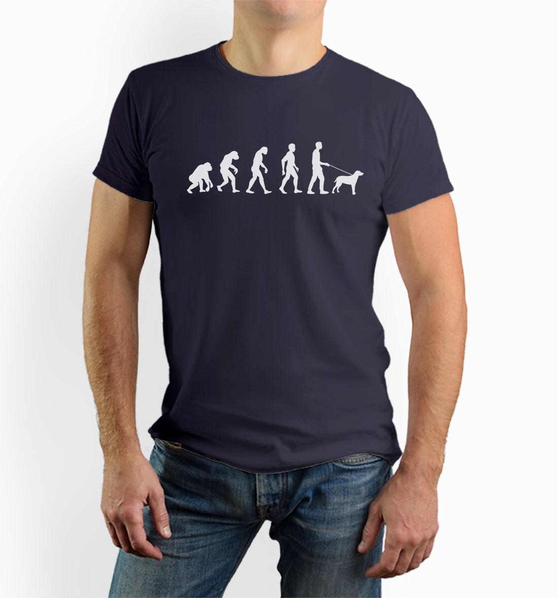 Tričko s potiskem Vtipné tričko se psem Evoluce